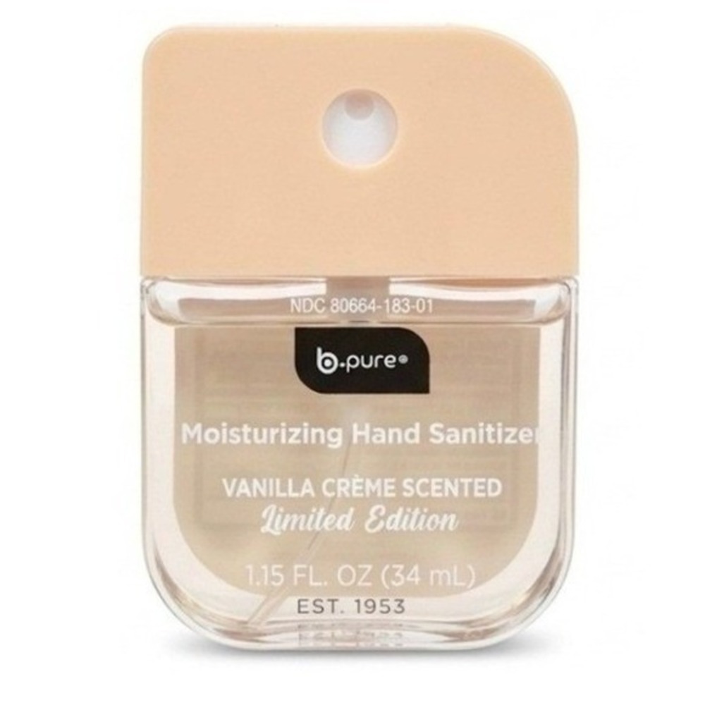 B.Pure Vanilla Crème Hand Sanitizer Limited Edition Travel Spray‎